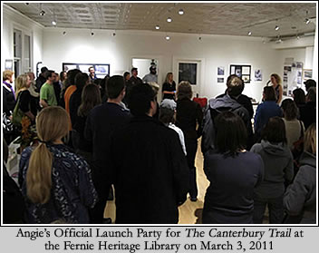 The Canterbury Trail Launch Party at the Fernie Heritage Library